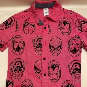 Marvel comic book inspired dress shirt